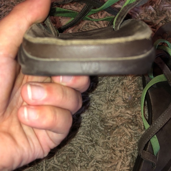 Chaco sandals Chaco outdoor shoes floral shoes green and brown size W8 travel​​​ - Picture 4 of 6